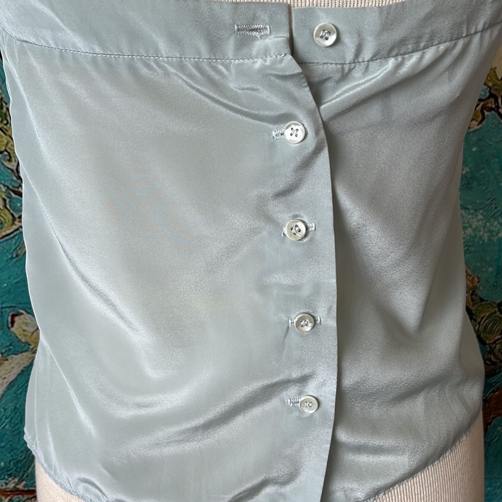 Vintage Camisole Blouse Sleeveless Label Reads Size 12 - Picture 5 of 14